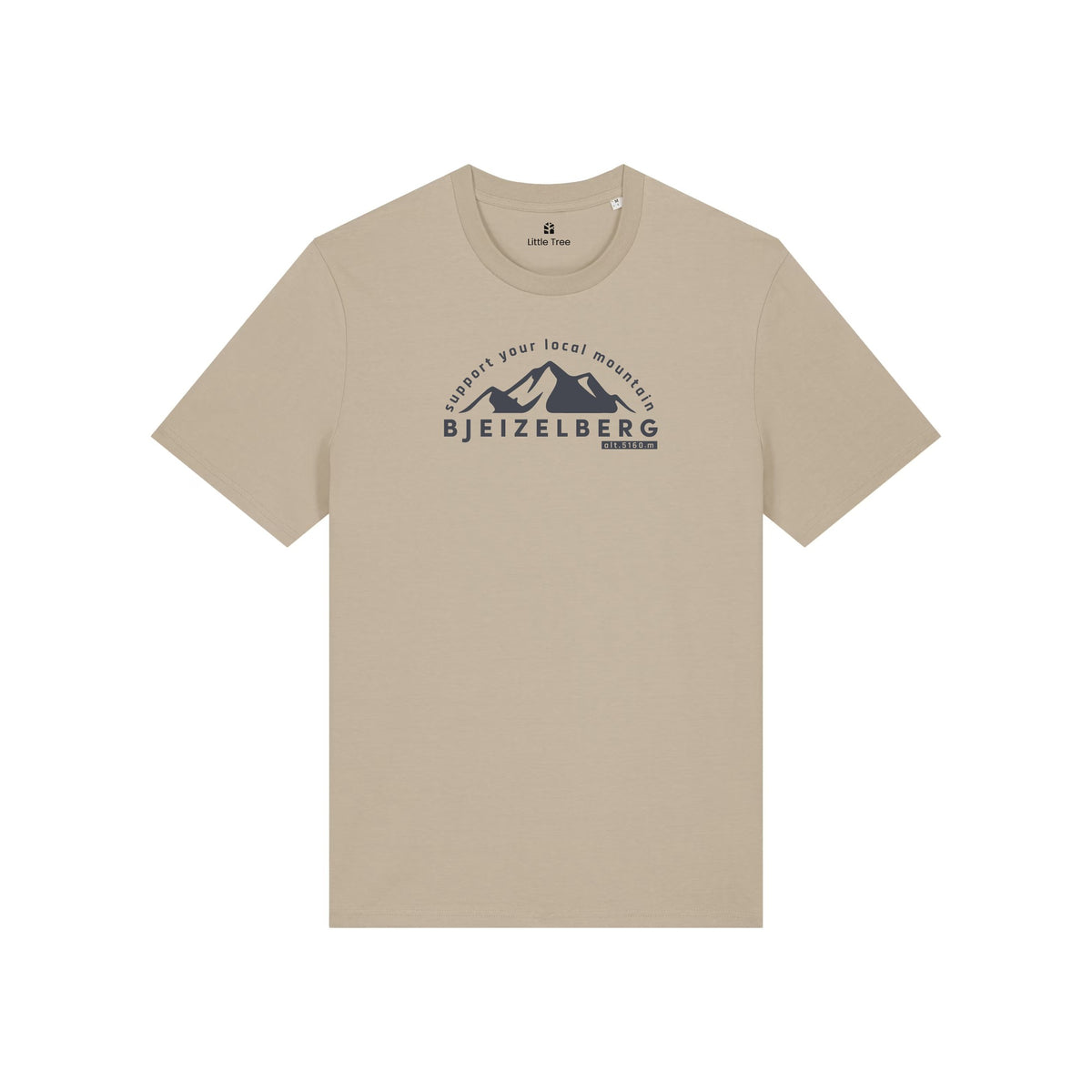 T-shirt Bjeizelberg in de kleur Zand