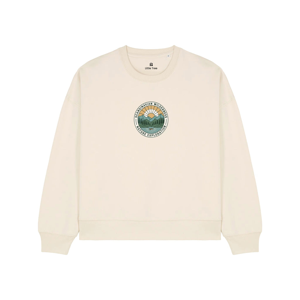Sweater Scandinavian Wilderness Kayak in de kleur Vanille